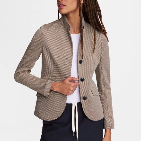 Rag & Bone Slade Blazer in Beige Multi Stripe 2 - Picture 11 of 14
